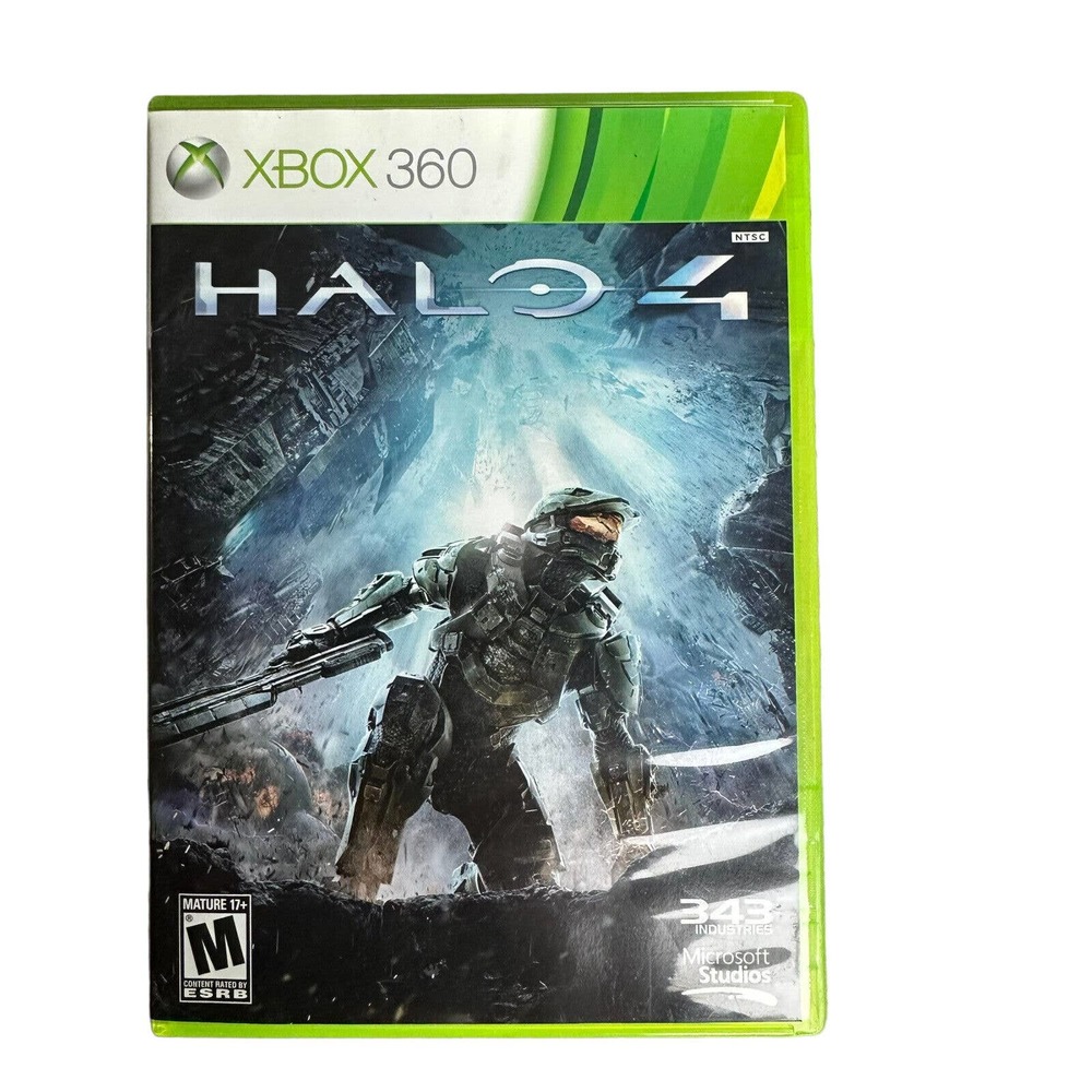 Halo 4 First Person Shooter Video Game Microsoft Xbox 360 2 Disc Set With Case